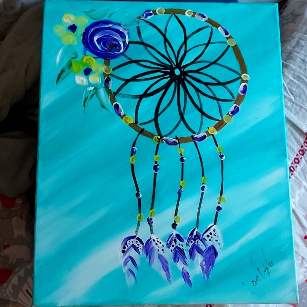 Native American Indian Dreamcatcher painting